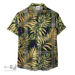 ScotsTee Shop Scottish Blair Dress Clan Tartan Vintage Leaves Hawaiian Shirt