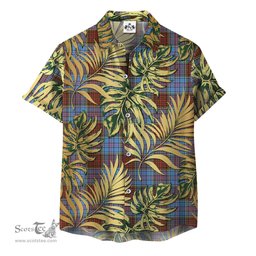 ScotsTee Shop Scottish Anderson Modern Clan Tartan Vintage Leaves Hawaiian Shirt
