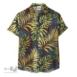 ScotsTee Shop Scottish Anderson Paton Clan Tartan Vintage Leaves Hawaiian Shirt