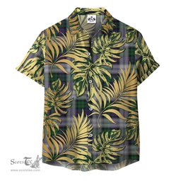 ScotsTee Shop Scottish Argyle Dress Clan Tartan Vintage Leaves Hawaiian Shirt
