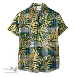 ScotsTee Shop Scottish Campbell Dress 01 Clan Tartan Vintage Leaves Hawaiian Shirt