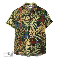 ScotsTee Shop Scottish Cumming 02 Clan Tartan Vintage Leaves Hawaiian Shirt