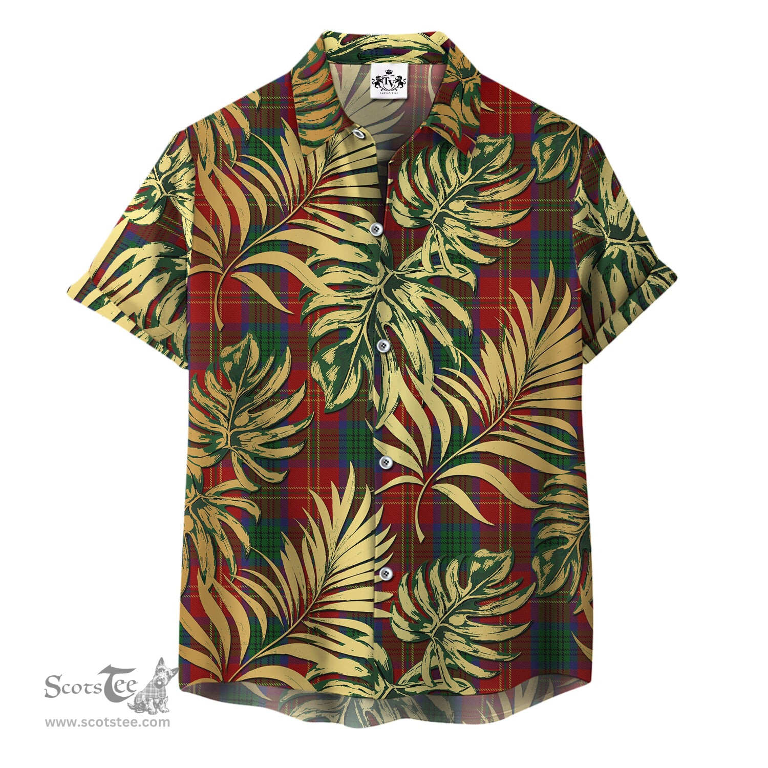ScotsTee Shop Scottish Connolly Dress Clan Tartan Vintage Leaves Hawaiian Shirt