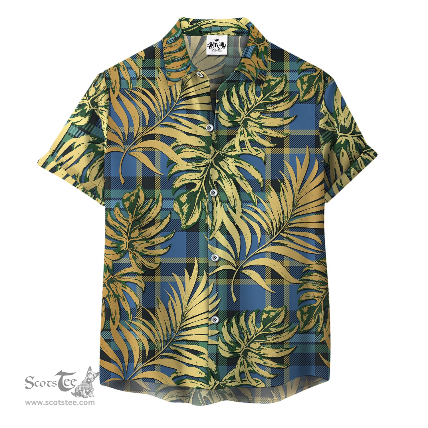 ScotsTee Shop Scottish Hope Clan Tartan Vintage Leaves Hawaiian Shirt