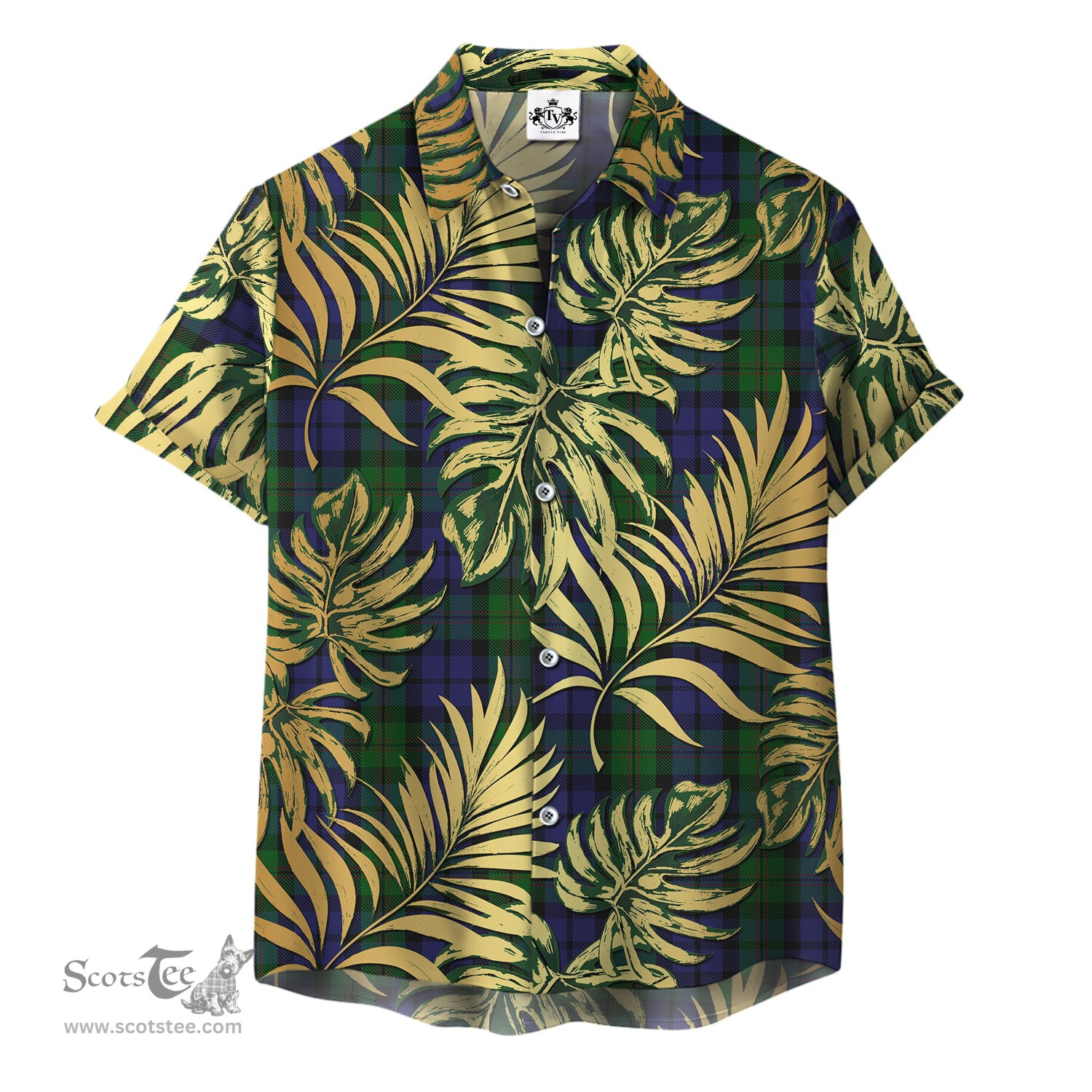 ScotsTee Shop Scottish Dundas 02 Clan Tartan Vintage Leaves Hawaiian Shirt