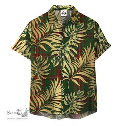 ScotsTee Shop Scottish Fulton 02 Clan Tartan Vintage Leaves Hawaiian Shirt