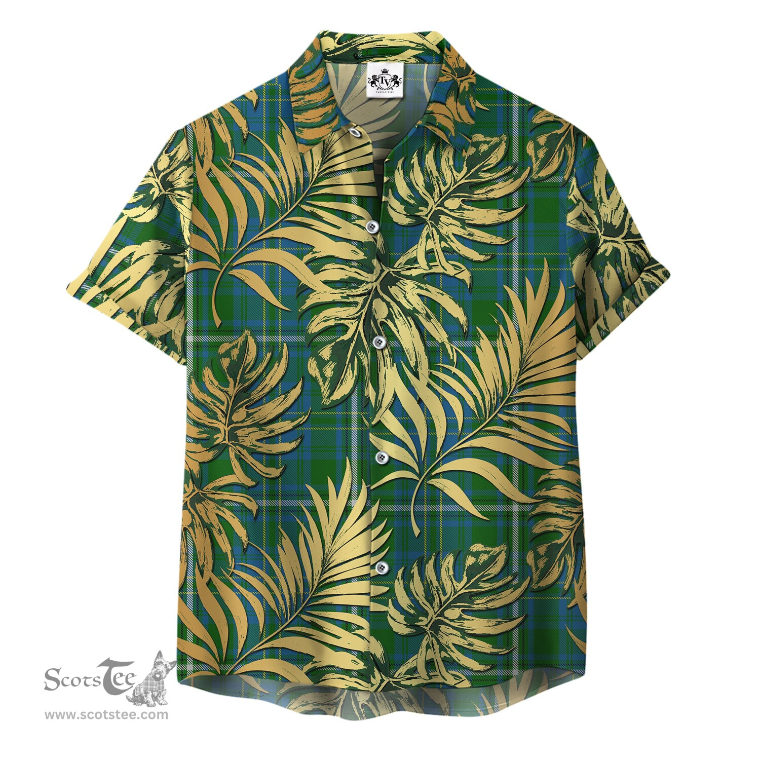 ScotsTee Shop Scottish Hay Hunting Clan Tartan Vintage Leaves Hawaiian Shirt