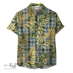 ScotsTee Shop Scottish Henderson Dress Clan Tartan Vintage Leaves Hawaiian Shirt