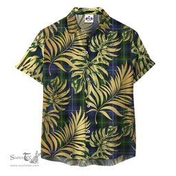 ScotsTee Shop Scottish Dyce 02 Clan Tartan Vintage Leaves Hawaiian Shirt