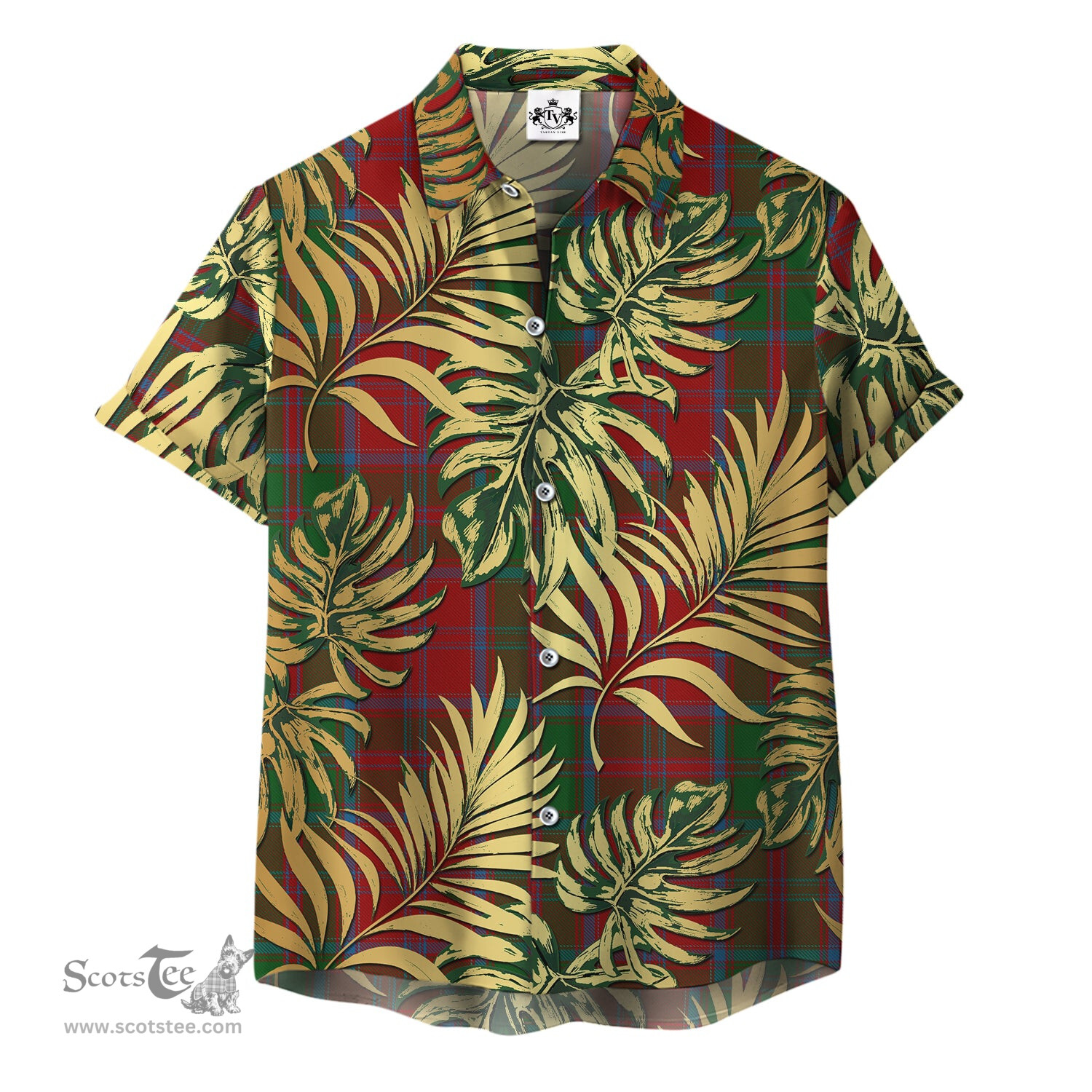 ScotsTee Shop Scottish Drummond 01 Clan Tartan Vintage Leaves Hawaiian Shirt