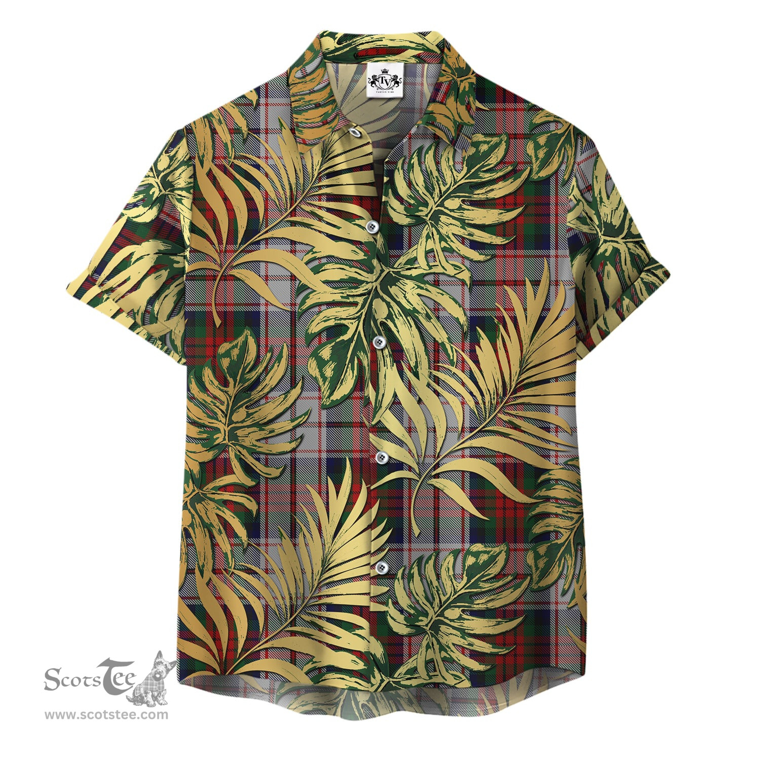 ScotsTee Shop Scottish MacDuff Dress 04 Clan Tartan Vintage Leaves Hawaiian Shirt