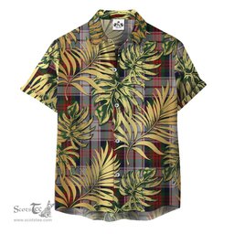 ScotsTee Shop Scottish MacDuff Dress 04 Clan Tartan Vintage Leaves Hawaiian Shirt