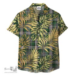 ScotsTee Shop Scottish MacKenzie Hastie Clan Tartan Vintage Leaves Hawaiian Shirt