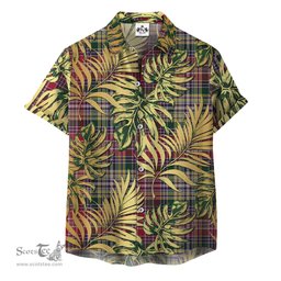 ScotsTee Shop Scottish Lasting Clan Tartan Vintage Leaves Hawaiian Shirt