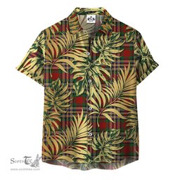 ScotsTee Shop Scottish MacGill Clan Tartan Vintage Leaves Hawaiian Shirt