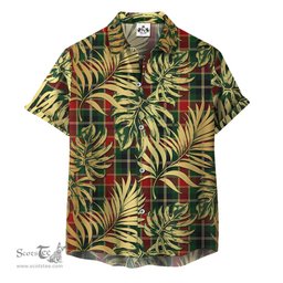 ScotsTee Shop Scottish MacLachlan 03 Clan Tartan Vintage Leaves Hawaiian Shirt