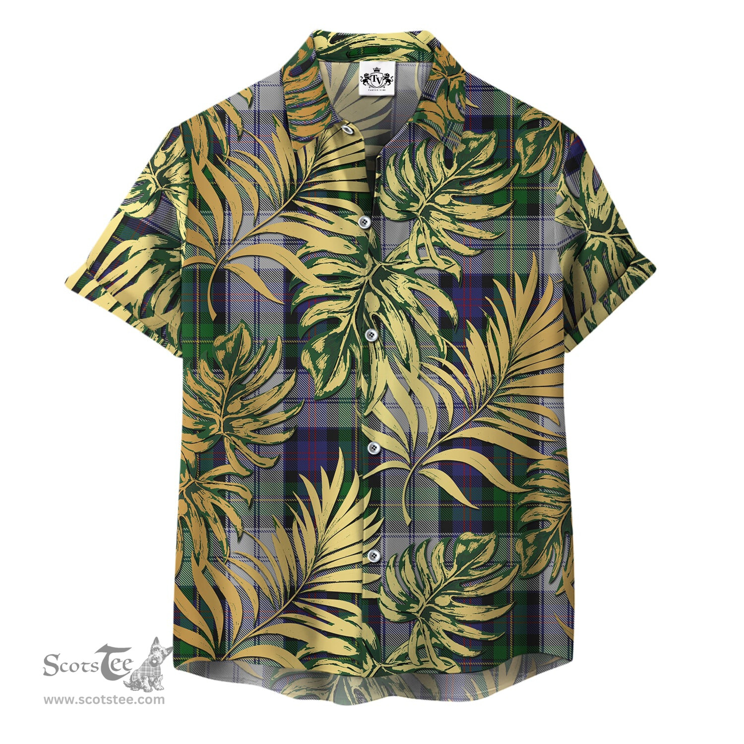ScotsTee Shop Scottish MacCallum (Malcolm) Dress 03 Clan Tartan Vintage Leaves Hawaiian Shirt