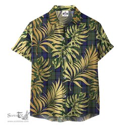 ScotsTee Shop Scottish MacLaren 01 Clan Tartan Vintage Leaves Hawaiian Shirt