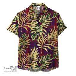 ScotsTee Shop Scottish Lynch Variant Clan Tartan Vintage Leaves Hawaiian Shirt