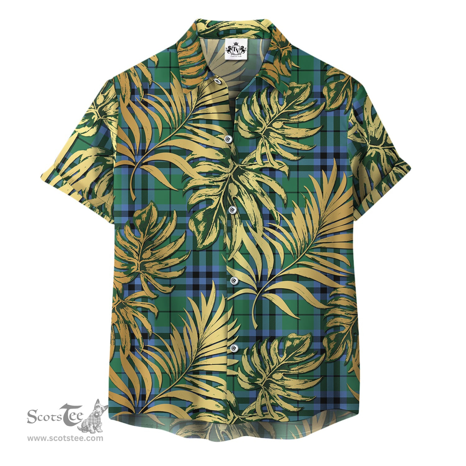 ScotsTee Shop Scottish Keith Ancient Clan Tartan Vintage Leaves Hawaiian Shirt