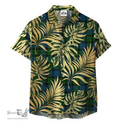ScotsTee Shop Scottish MacKay Modern Clan Tartan Vintage Leaves Hawaiian Shirt
