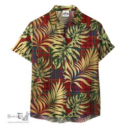 ScotsTee Shop Scottish Kinnoull MacRae Clan Tartan Vintage Leaves Hawaiian Shirt