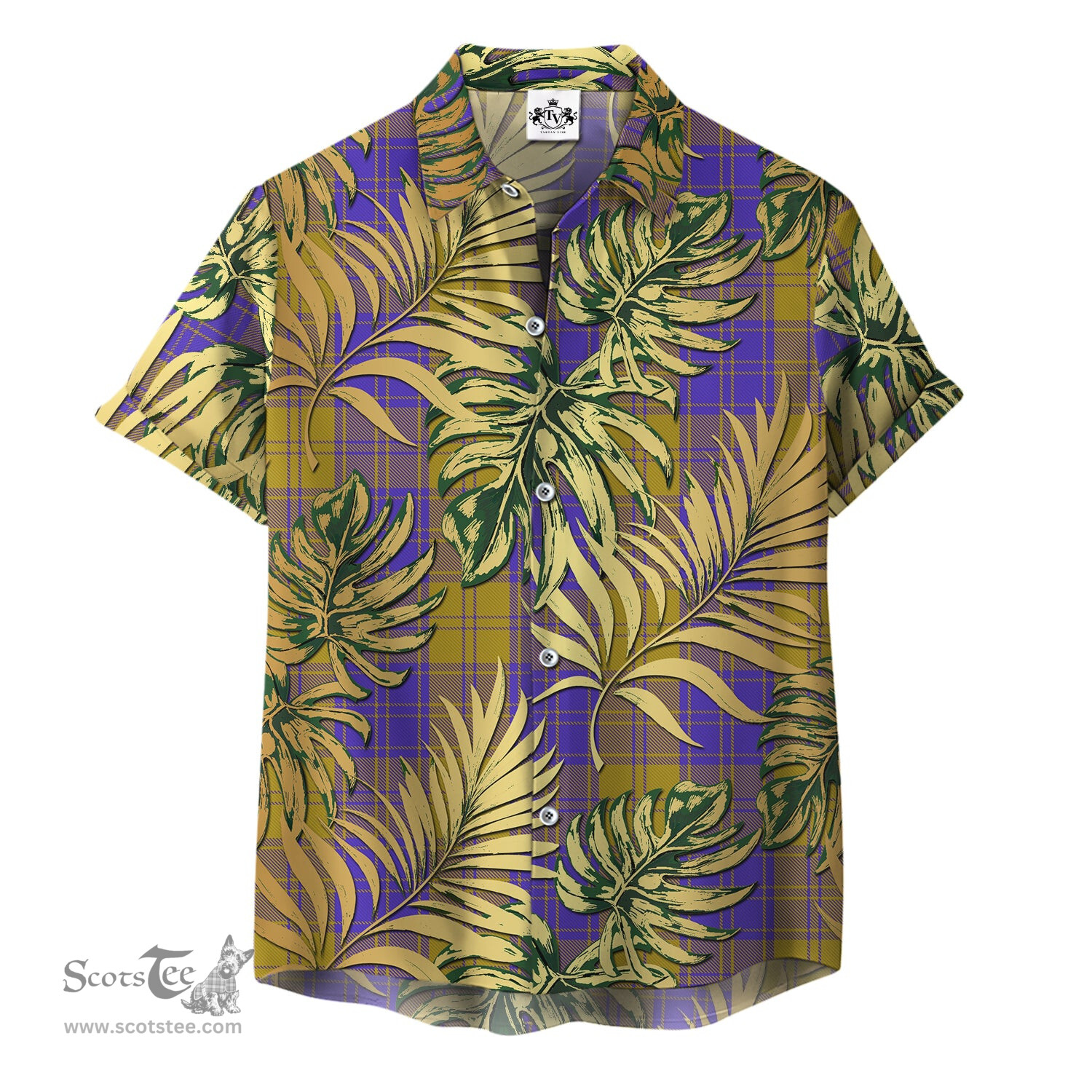 ScotsTee Shop Scottish MacLachlan 05 Clan Tartan Vintage Leaves Hawaiian Shirt