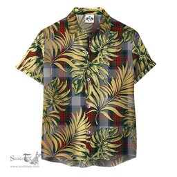 ScotsTee Shop Scottish MacDuff Dress 05 Clan Tartan Vintage Leaves Hawaiian Shirt