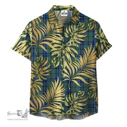 ScotsTee Shop Scottish Keith Clan Clan Tartan Vintage Leaves Hawaiian Shirt