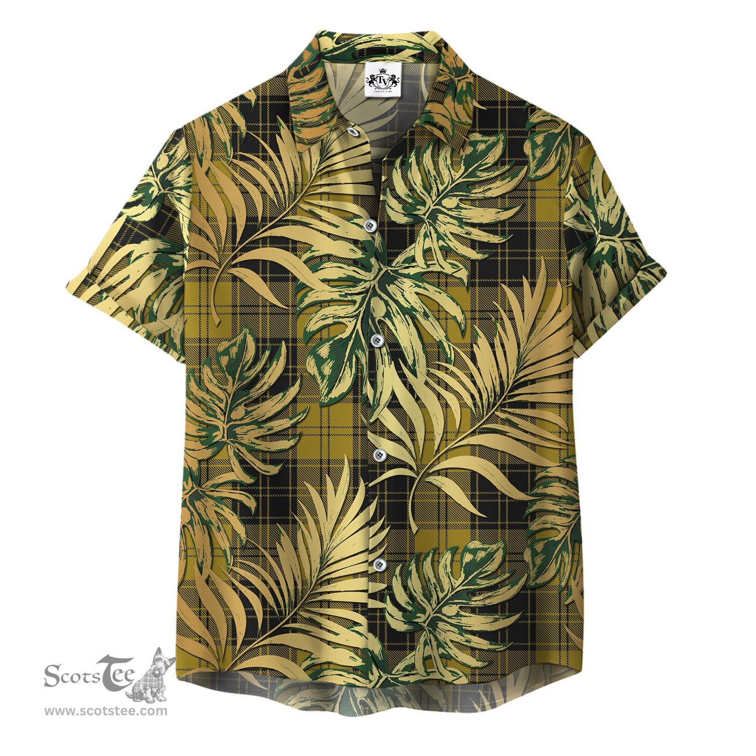 ScotsTee Shop Scottish MacLachlan 04 Clan Tartan Vintage Leaves Hawaiian Shirt