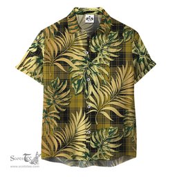 ScotsTee Shop Scottish MacLachlan 04 Clan Tartan Vintage Leaves Hawaiian Shirt