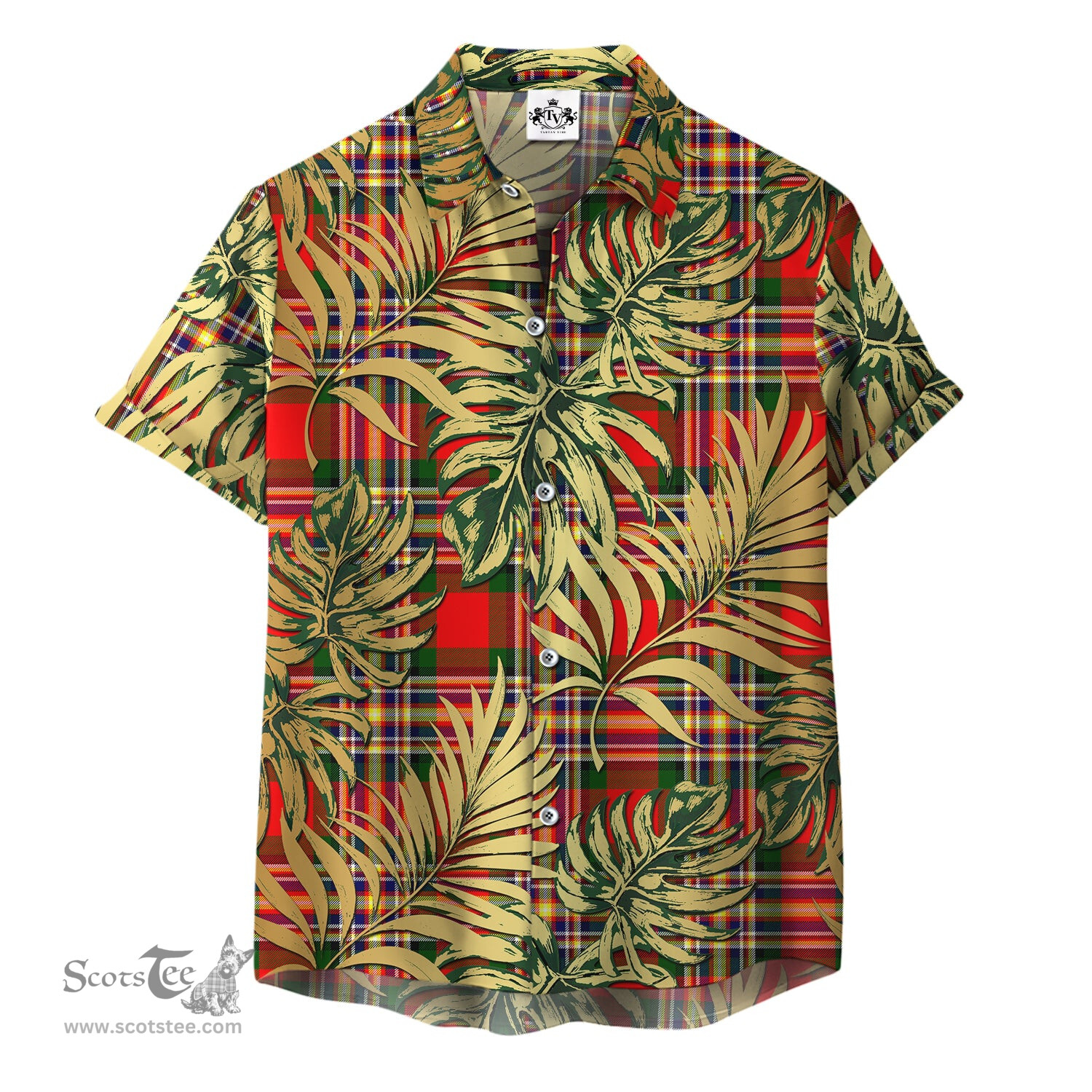 ScotsTee Shop Scottish MacGill Modern Clan Tartan Vintage Leaves Hawaiian Shirt