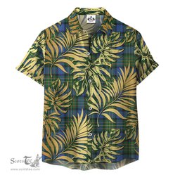 ScotsTee Shop Scottish MacLaren Ancient Clan Tartan Vintage Leaves Hawaiian Shirt