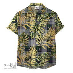 ScotsTee Shop Scottish MacKenzie Dress 03 Clan Tartan Vintage Leaves Hawaiian Shirt