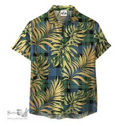 ScotsTee Shop Scottish MacKay Ancient Clan Tartan Vintage Leaves Hawaiian Shirt