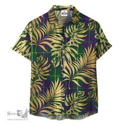 ScotsTee Shop Scottish MacIntyre Inglis Clan Tartan Vintage Leaves Hawaiian Shirt