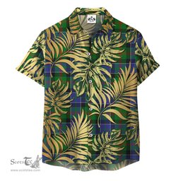 ScotsTee Shop Scottish Paterson Clan Tartan Vintage Leaves Hawaiian Shirt