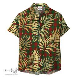 ScotsTee Shop Scottish Moncrieff 02 Clan Tartan Vintage Leaves Hawaiian Shirt