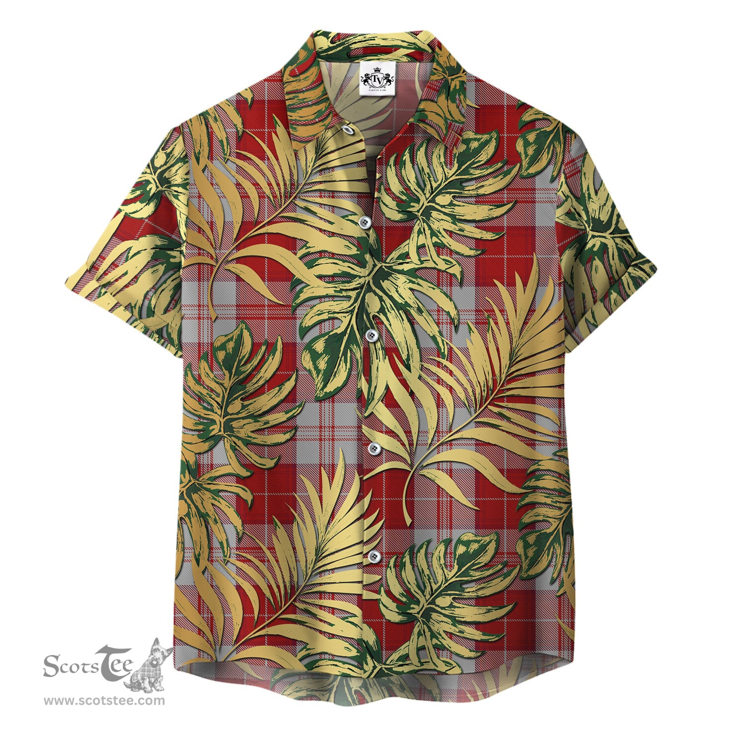 ScotsTee Shop Scottish Menzies 04 Clan Tartan Vintage Leaves Hawaiian Shirt