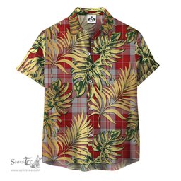 ScotsTee Shop Scottish Menzies 04 Clan Tartan Vintage Leaves Hawaiian Shirt