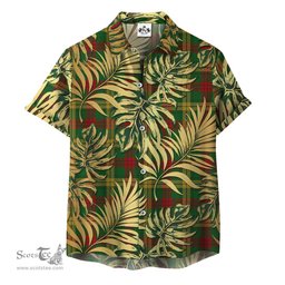 ScotsTee Shop Scottish MacMillan Society of Glasgow Clan Tartan Vintage Leaves Hawaiian Shirt