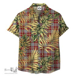 ScotsTee Shop Scottish Perry Arisaid Clan Tartan Vintage Leaves Hawaiian Shirt