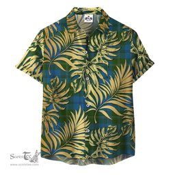 ScotsTee Shop Scottish Melville 02 Clan Tartan Vintage Leaves Hawaiian Shirt