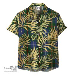 ScotsTee Shop Scottish Turnbull Hunting 01 Clan Tartan Vintage Leaves Hawaiian Shirt