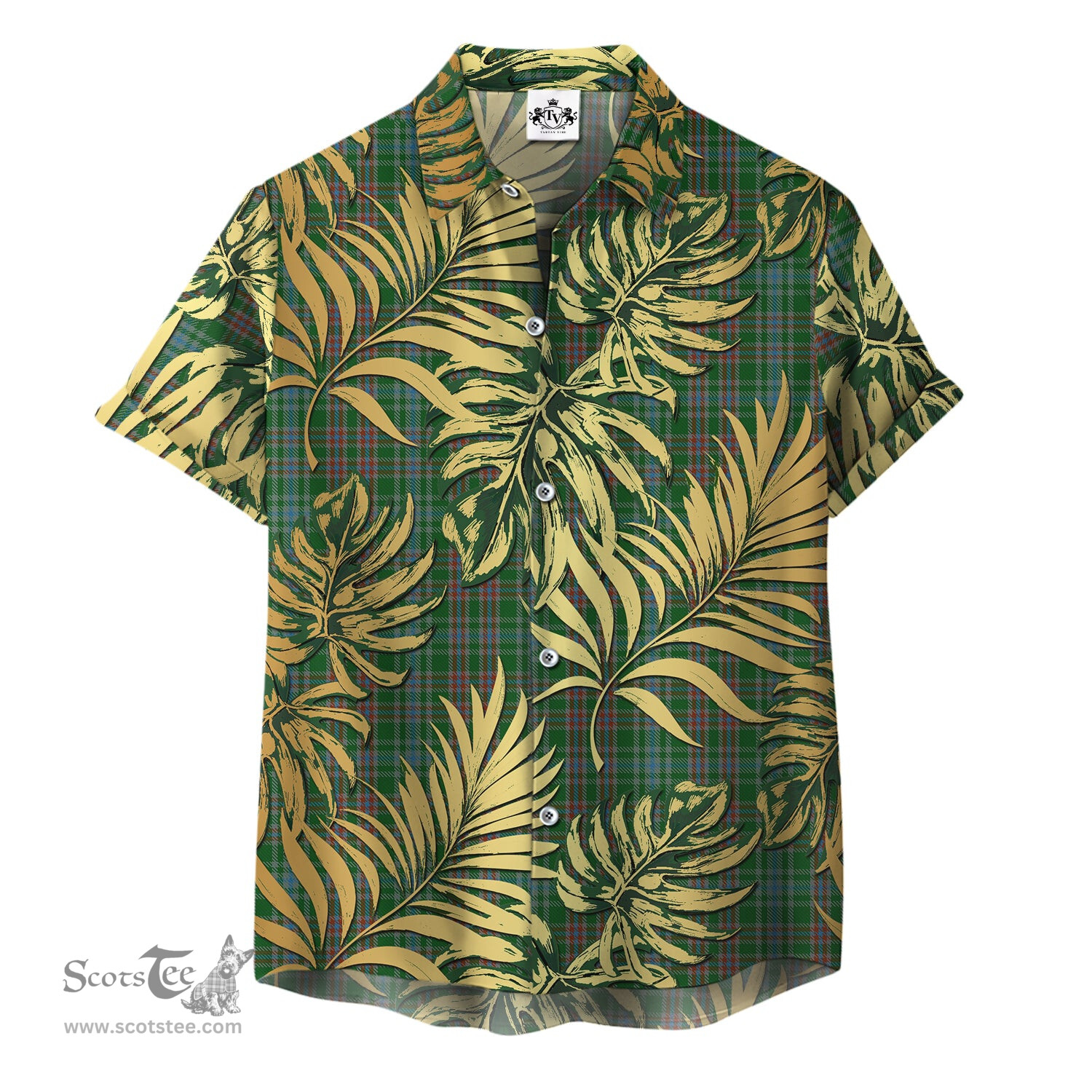 ScotsTee Shop Scottish Ralston 02 Clan Tartan Vintage Leaves Hawaiian Shirt