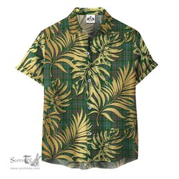ScotsTee Shop Scottish Ralston 02 Clan Tartan Vintage Leaves Hawaiian Shirt