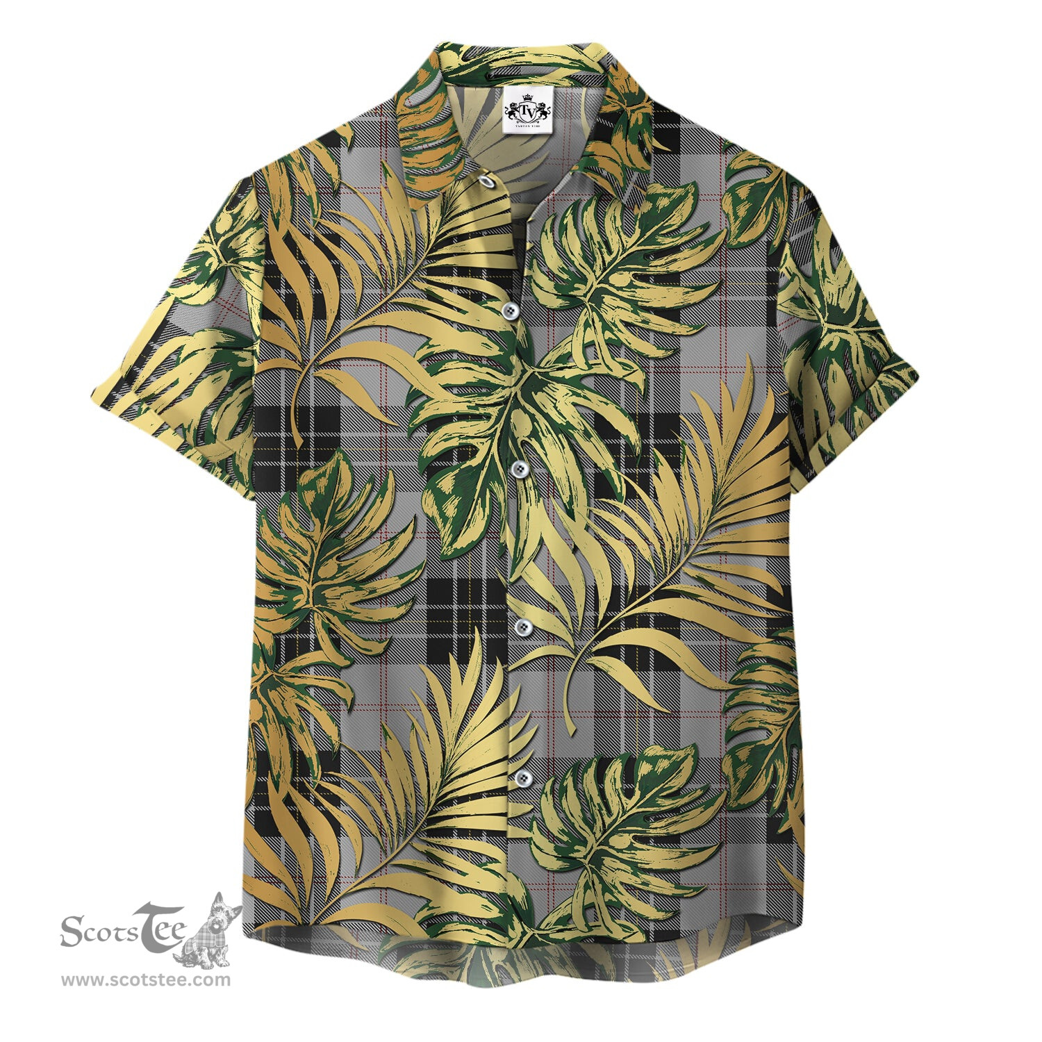 ScotsTee Shop Scottish MacPherson Dress 01 Clan Tartan Vintage Leaves Hawaiian Shirt
