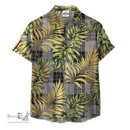 ScotsTee Shop Scottish MacPherson Dress 01 Clan Tartan Vintage Leaves Hawaiian Shirt