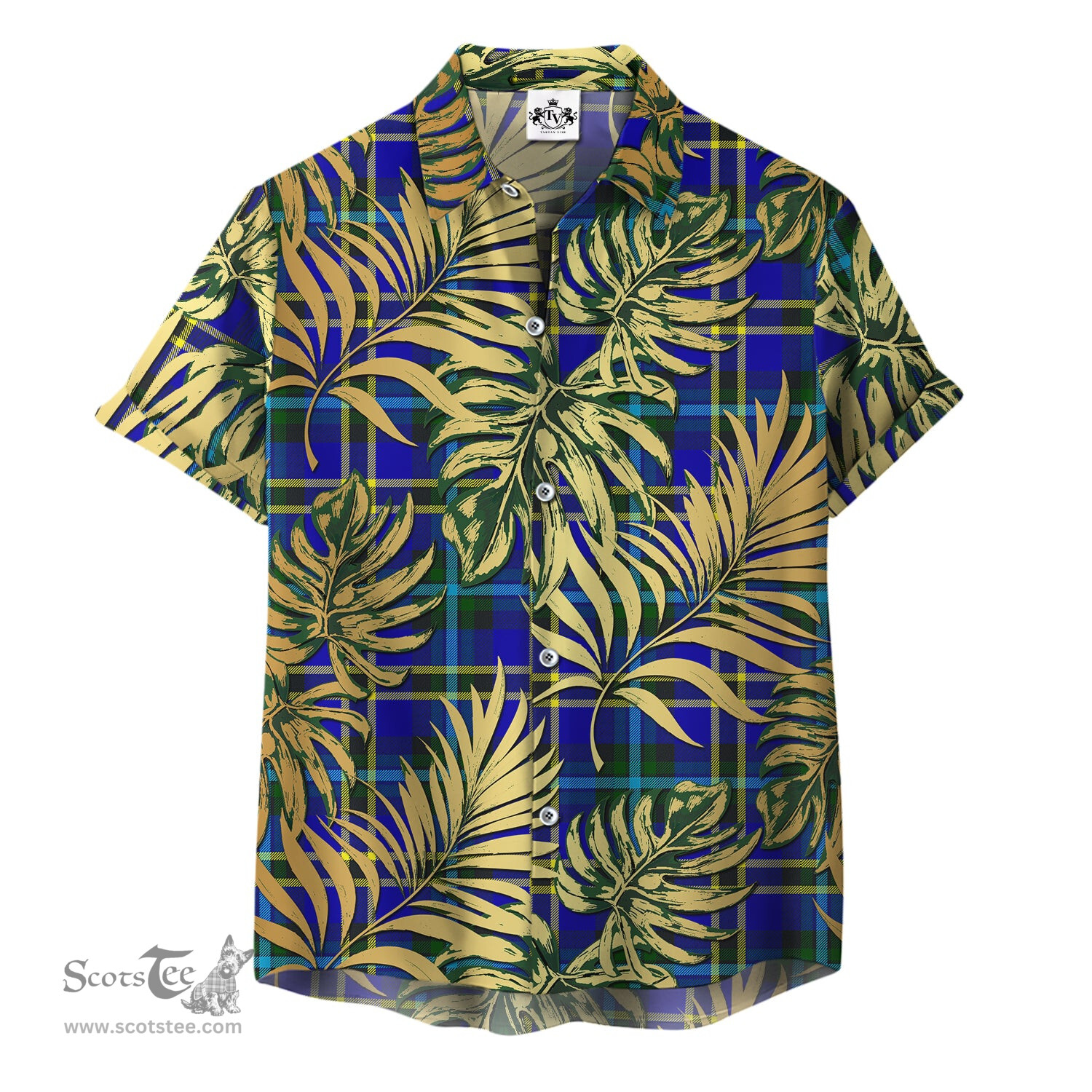 ScotsTee Shop Scottish Weir Modern Clan Tartan Vintage Leaves Hawaiian Shirt