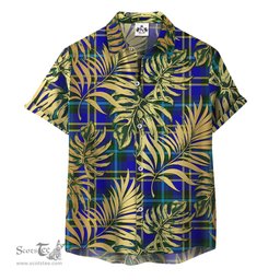 ScotsTee Shop Scottish Weir Modern Clan Tartan Vintage Leaves Hawaiian Shirt
